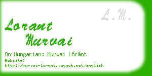 lorant murvai business card