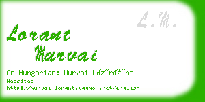 lorant murvai business card